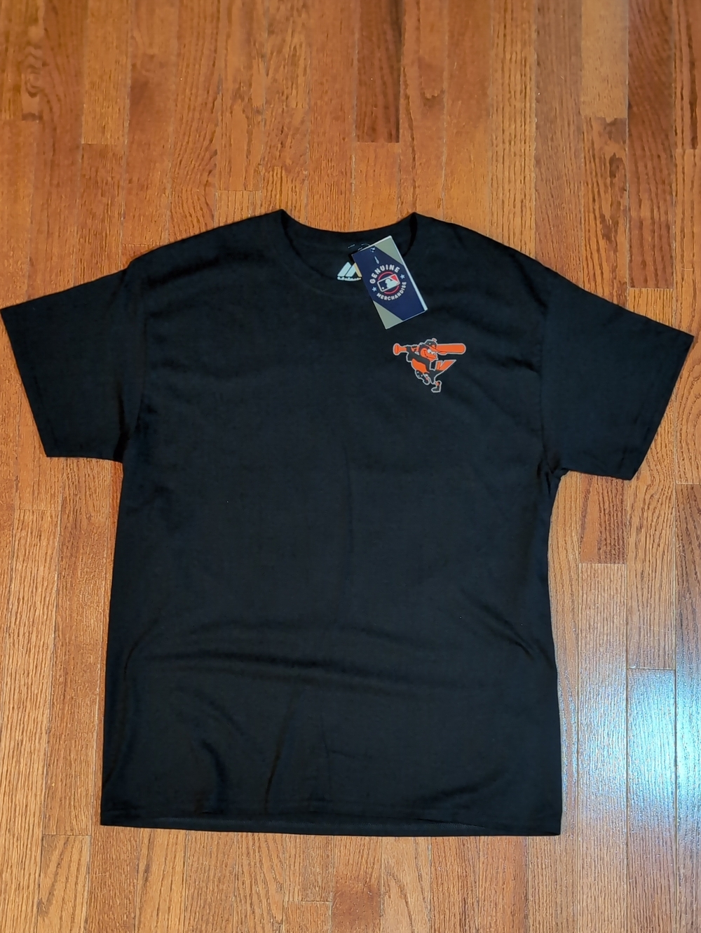 Majestic Baltimore Orioles Adley Rutschman #35 T-Shirt Size L Black New